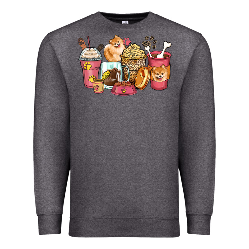 Pomeranian Coffee Cups Premium Sweatshirt by Zillion Design Studio | Teevron