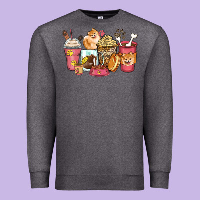 Premium Sweatshirt pomeranian coffee cups