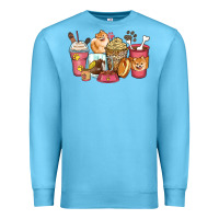 Ocean Blue pomeranian coffee cups Premium Sweatshirt - Zillion Design Studio