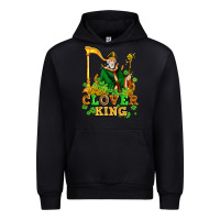 Black st patricks clover king  with shamrocks Urban Hoodie - AdoDesignShop