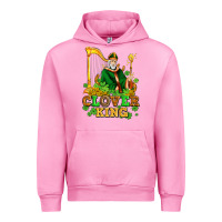 Fuchsia Pink st patricks clover king  with shamrocks Urban Hoodie - AdoDesignShop