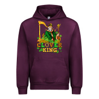 Mauve Wine st patricks clover king  with shamrocks Urban Hoodie - AdoDesignShop
