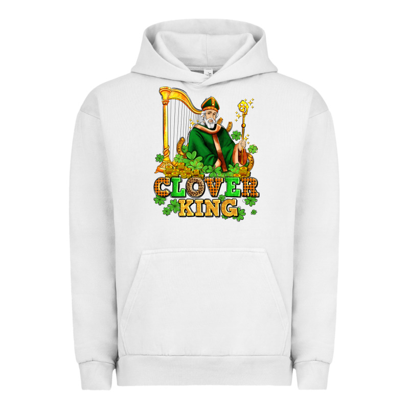 St Patricks Clover King  With Shamrocks Urban Hoodie by AdoDesignShop | Teevron