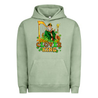 Pigment Oil Green st patricks clover king  with shamrocks Urban Hoodie - AdoDesignShop
