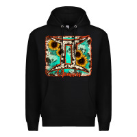 Black gemini turquoise cowhide Premium Hoodie - RanaPortraitStore