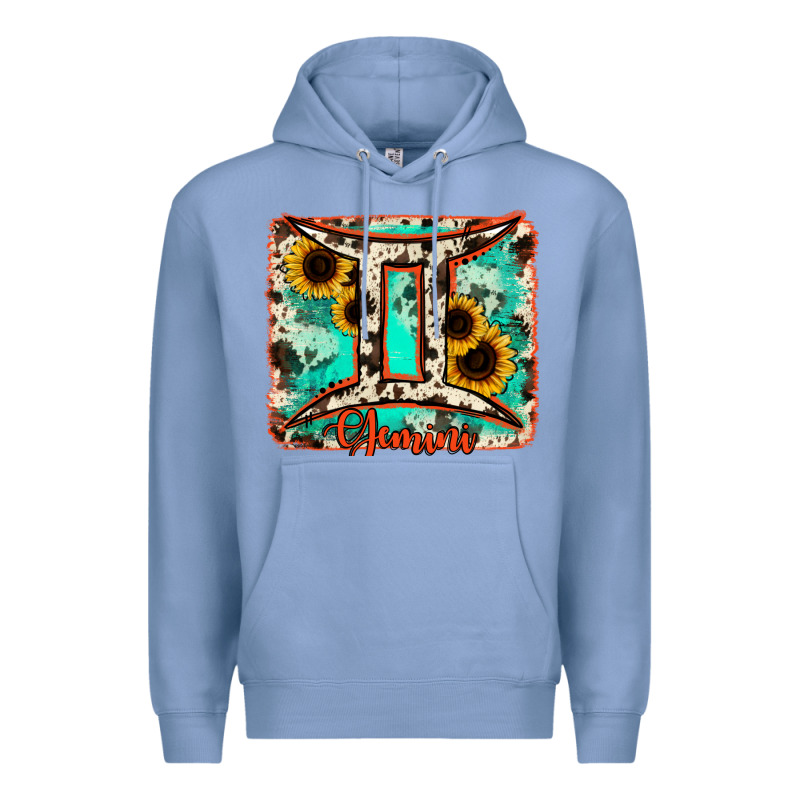 Gemini Turquoise Cowhide Premium Hoodie by RanaPortraitStore | Teevron