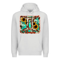 Dove Grey gemini turquoise cowhide Premium Hoodie - RanaPortraitStore