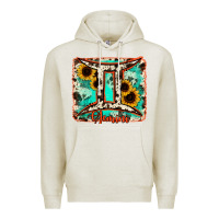 Oatmeal Heather gemini turquoise cowhide Premium Hoodie - RanaPortraitStore