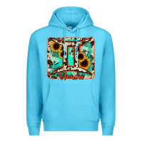Ocean Blue gemini turquoise cowhide Premium Hoodie - RanaPortraitStore