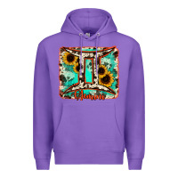 Purple gemini turquoise cowhide Premium Hoodie - RanaPortraitStore