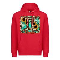 Red gemini turquoise cowhide Premium Hoodie - RanaPortraitStore