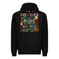 Black bonfires flannels smores Premium Hoodie - AdoDesignShop