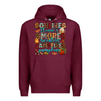 Burgundy bonfires flannels smores Premium Hoodie - AdoDesignShop