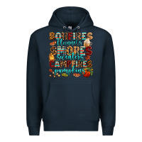 Navy bonfires flannels smores Premium Hoodie - AdoDesignShop