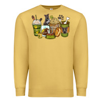 Antique Gold pitbull coffee cups Premium Sweatshirt - Zillion Design Studio
