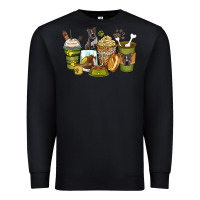 Black pitbull coffee cups Premium Sweatshirt - Zillion Design Studio