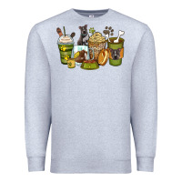 Heather Grey pitbull coffee cups Premium Sweatshirt - Zillion Design Studio