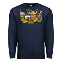 Navy pitbull coffee cups Premium Sweatshirt - Zillion Design Studio