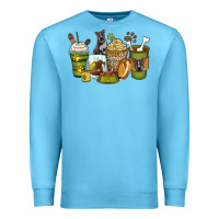 Ocean Blue pitbull coffee cups Premium Sweatshirt - Zillion Design Studio