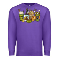 Purple pitbull coffee cups Premium Sweatshirt - Zillion Design Studio