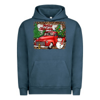 Pigment Midnight Navy merry christmas Urban Hoodie - JahusDesignShop