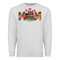 Dove Grey mom bear with sunflowers Premium Sweatshirt - RanaPortraitStore