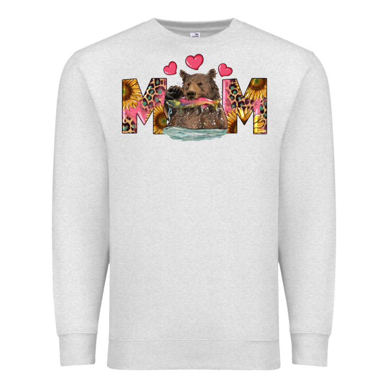 Mom Bear With Sunflowers Premium Sweatshirt by RanaPortraitStore | Teevron