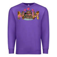 Purple mom bear with sunflowers Premium Sweatshirt - RanaPortraitStore