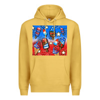 Antique Gold american popsicle and stars Premium Hoodie - AdoDesignShop
