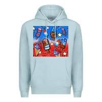 Blue Mist american popsicle and stars Premium Hoodie - AdoDesignShop