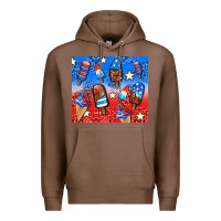 Chestnut american popsicle and stars Premium Hoodie - AdoDesignShop