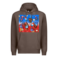 Coffee american popsicle and stars Premium Hoodie - AdoDesignShop