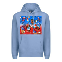 Colony Blue american popsicle and stars Premium Hoodie - AdoDesignShop