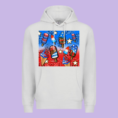 American Popsicle And Stars Premium Hoodie Designed By Adodesignshop