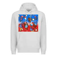 Dove Grey american popsicle and stars Premium Hoodie - AdoDesignShop