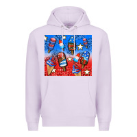 Lilac american popsicle and stars Premium Hoodie - AdoDesignShop