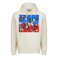 Oatmeal Heather american popsicle and stars Premium Hoodie - AdoDesignShop