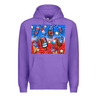 Purple american popsicle and stars Premium Hoodie - AdoDesignShop