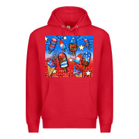 Red american popsicle and stars Premium Hoodie - AdoDesignShop
