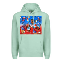 Seafoam american popsicle and stars Premium Hoodie - AdoDesignShop