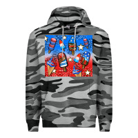 Slate Camo american popsicle and stars Premium Hoodie - AdoDesignShop