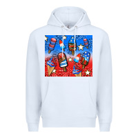 White american popsicle and stars Premium Hoodie - AdoDesignShop