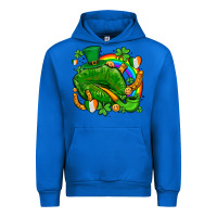 Cobalt st patricks lips with horseshoe rainbow and shamrocks Urban Hoodie - AdoDesignShop