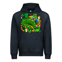 Navy st patricks lips with horseshoe rainbow and shamrocks Urban Hoodie - AdoDesignShop