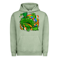 Pigment Oil Green st patricks lips with horseshoe rainbow and shamrocks Urban Hoodie - AdoDesignShop