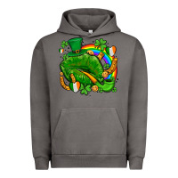 Pigment Tornado st patricks lips with horseshoe rainbow and shamrocks Urban Hoodie - AdoDesignShop