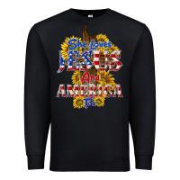 Black she loves jesus Premium Sweatshirt - texasbilliewilder