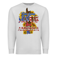 Dove Grey she loves jesus Premium Sweatshirt - texasbilliewilder