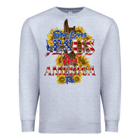 Heather Grey she loves jesus Premium Sweatshirt - texasbilliewilder