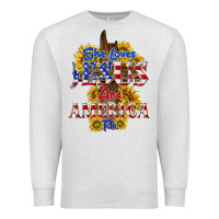 Oatmeal Heather she loves jesus Premium Sweatshirt - texasbilliewilder